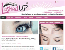 Tablet Screenshot of lashedup.co.uk